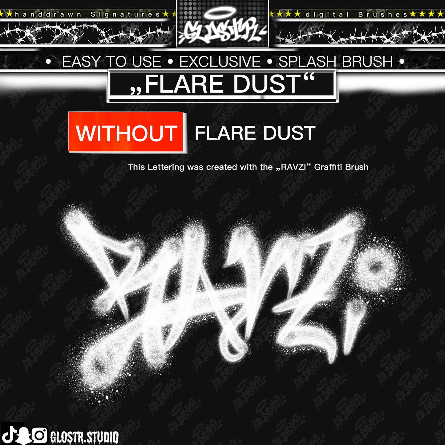 „FLARE DUST“ Digital Splash Brush