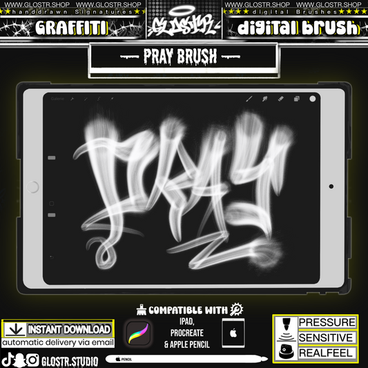 „PRAY“ Digital Graffiti Brush