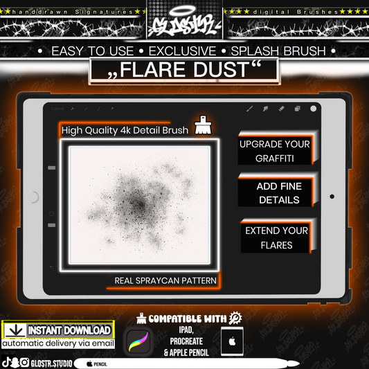 „FLARE DUST“ Digital Splash Brush