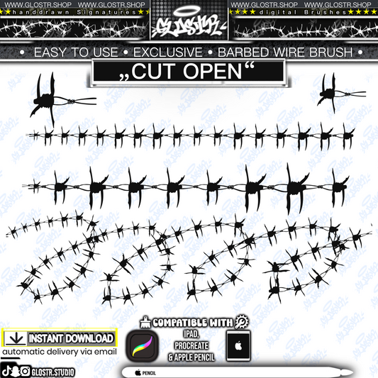 „CUT OPEN“ Digital Barbed Wire Brush